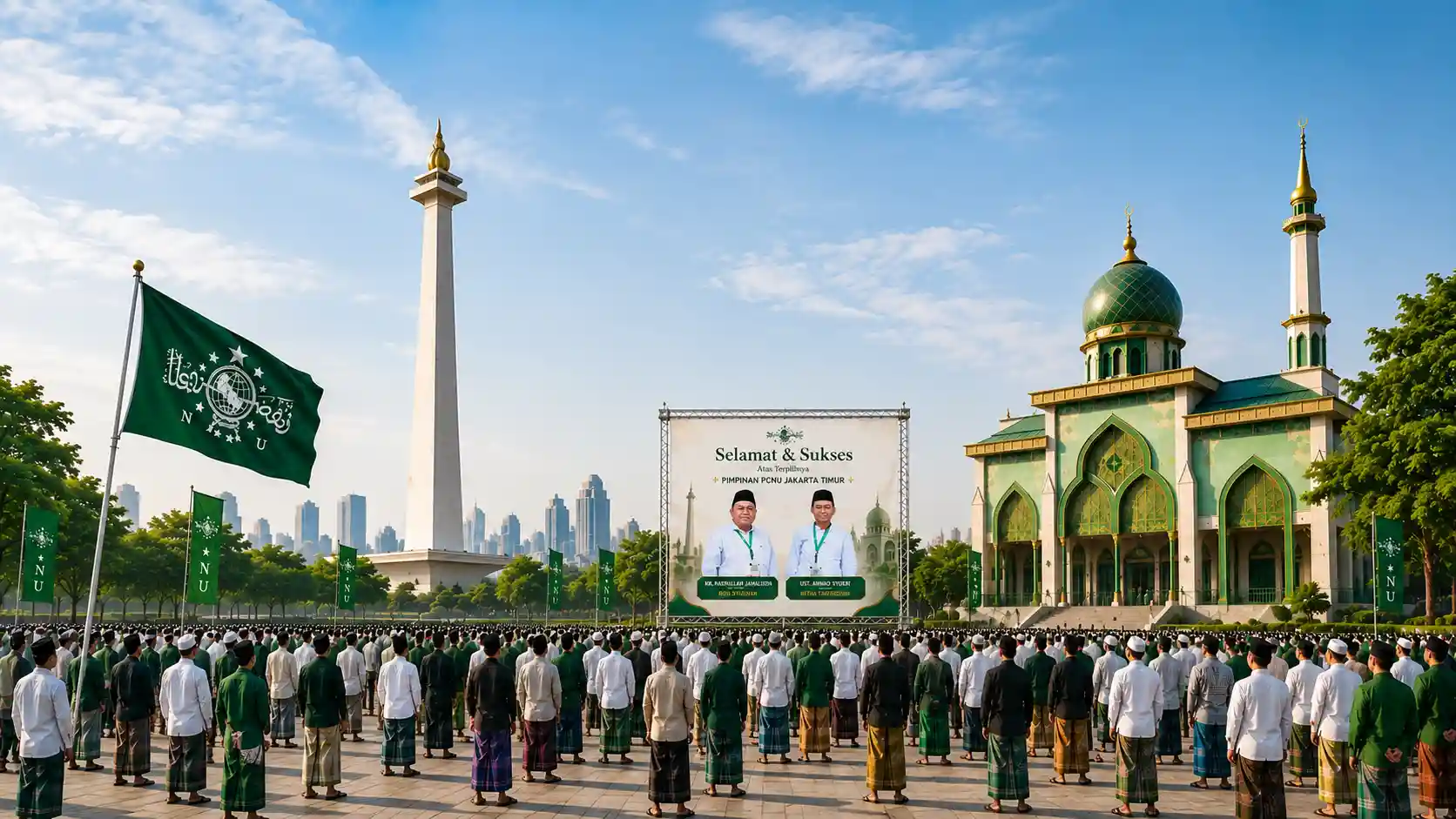 Kebersamaan pengurus dan warga PCNU Pengurus Cabang Kabupaten Karanganyar